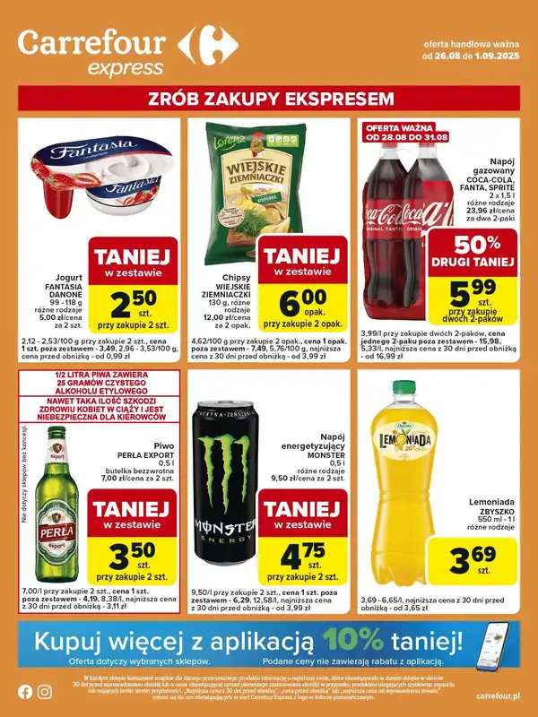 Carrefour Express - gazetka promocyjna Gazetka Express od wtorku 26.08 do poniedziałku 01.09