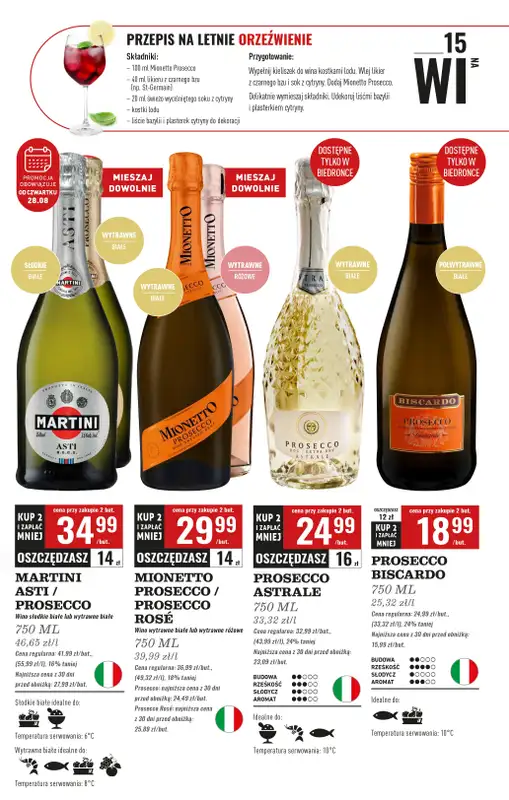 Biedronka - gazetka promocyjna Czas na Toast! od poniedziałku 25.08 do soboty 06.09 - strona 15