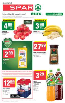 SPAR - gazetka promocyjna Gazetka Spar Mini od środy 27.08 do niedzieli 07.09