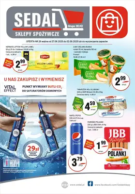 Sedal - gazetka promocyjna Gazetka od środy 27.08 do wtorku 02.09