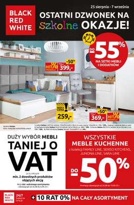 Black Red White - gazetka promocyjna Ostatni dzwonek na szkolne okazje do -55% od poniedziałku 25.08 do niedzieli 07.09