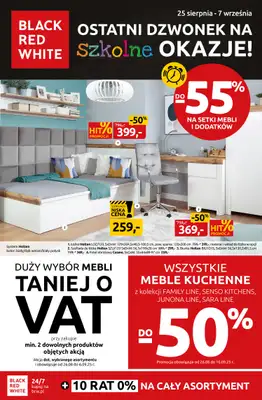Black Red White - gazetka promocyjna Ostatni dzwonek na szkolne okazje do -55% od poniedziałku 25.08 do niedzieli 07.09 Black Red White - gazetka promocyjna Ostatni dzwonek na szkolne okazje do -55% od poniedziałku 25.08 do niedzieli 07.09