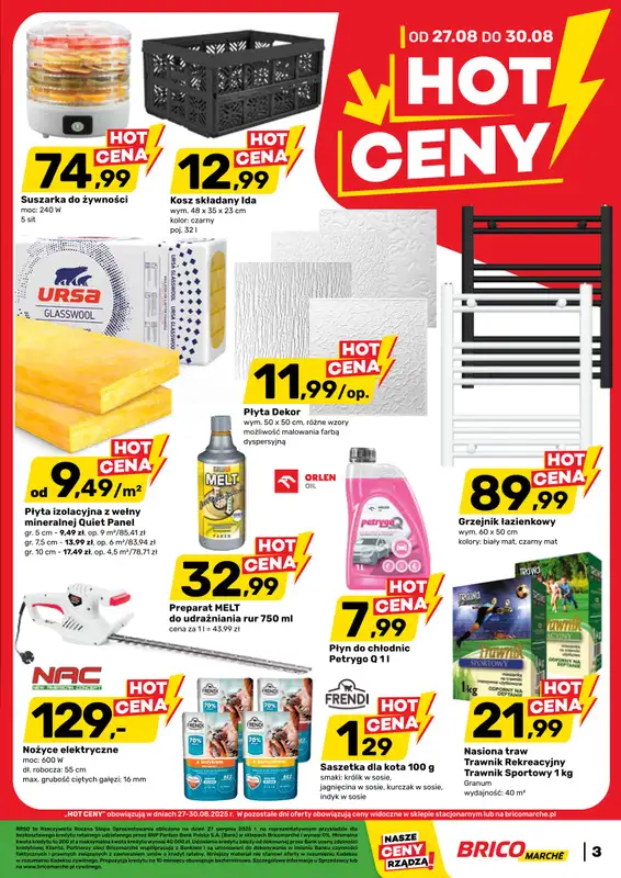 Bricomarche - gazetka promocyjna Hot ceny od poniedziałku 25.08 do soboty 06.09
