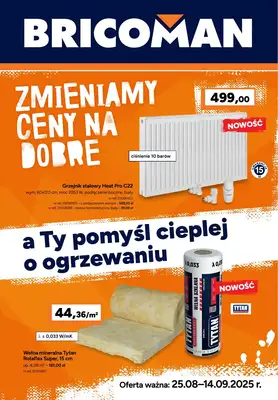 Bricoman - gazetka promocyjna Gazetka od poniedziałku 25.08 do niedzieli 14.09