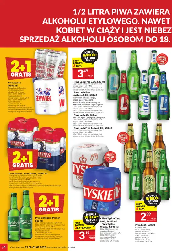 Twój Market - gazetka promocyjna Gazetka od środy 27.08 do wtorku 02.09 - strona 34