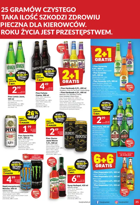 Twój Market - gazetka promocyjna Gazetka od środy 27.08 do wtorku 02.09 - strona 35