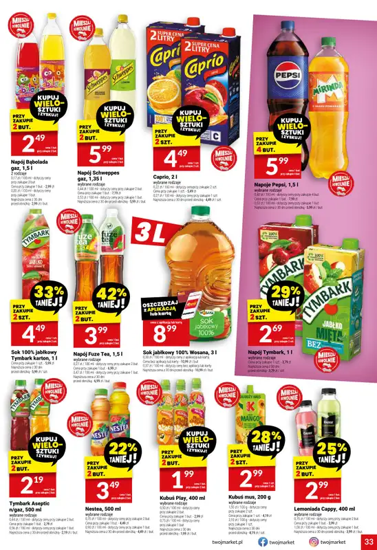 Twój Market - gazetka promocyjna Gazetka od środy 27.08 do wtorku 02.09 - strona 33