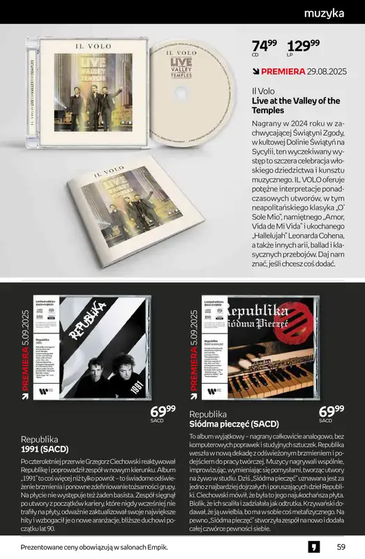 Empik - gazetka promocyjna Tom kultury: muzyka od środy 27.08 do wtorku 09.09 - strona 9