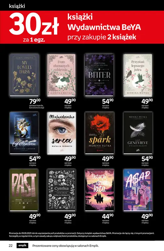 Empik - gazetka promocyjna Tom kultury: książki od środy 27.08 do wtorku 09.09 - strona 22