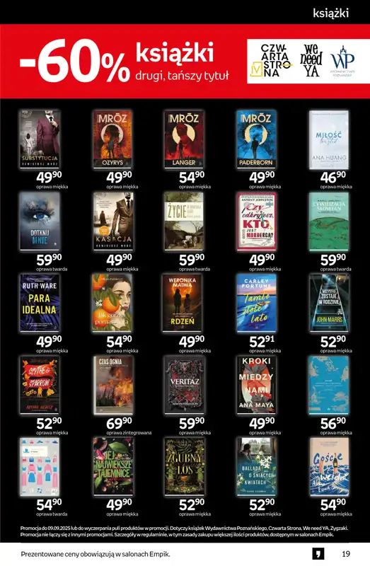 Empik - gazetka promocyjna Tom kultury: książki od środy 27.08 do wtorku 09.09 - strona 19