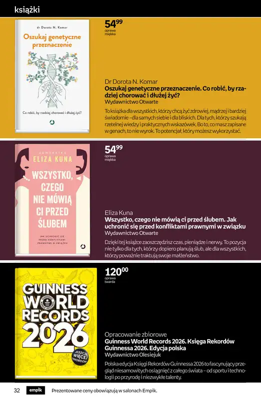 Empik - gazetka promocyjna Tom kultury: książki od środy 27.08 do wtorku 09.09 - strona 32