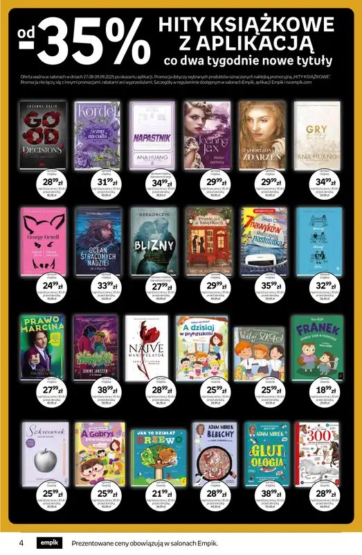 Empik - gazetka promocyjna Tom kultury: książki od środy 27.08 do wtorku 09.09 - strona 4