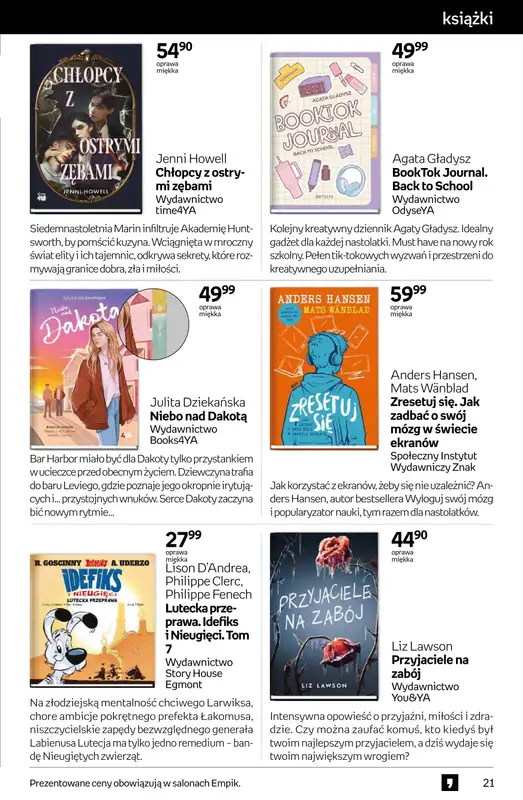 Empik - gazetka promocyjna Tom kultury: książki od środy 27.08 do wtorku 09.09 - strona 21