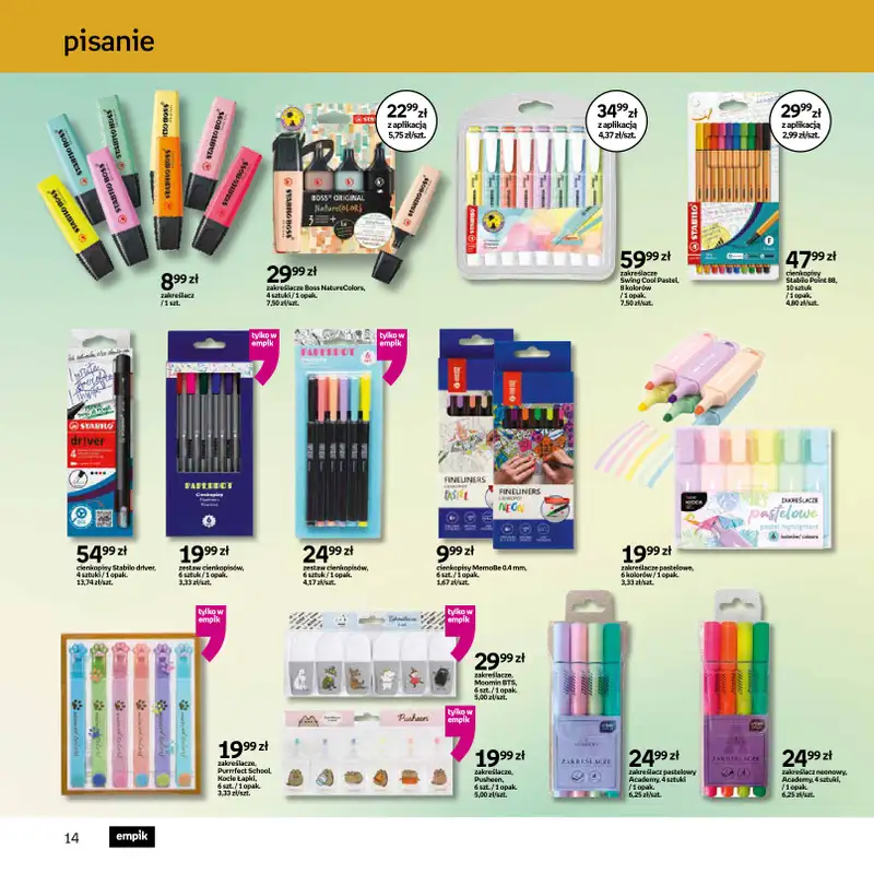 Empik - gazetka promocyjna Witaj w klubie wzorowo przygotowanych od środy 27.08 do wtorku 09.09 - strona 14