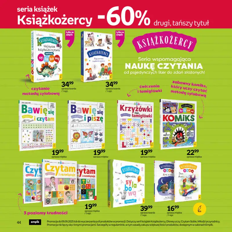 Empik - gazetka promocyjna Witaj w klubie wzorowo przygotowanych od środy 27.08 do wtorku 09.09 - strona 44