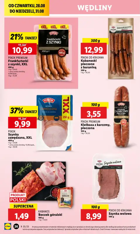 Lidl - gazetka promocyjna Oferta od czwartku od czwartku 28.08 do niedzieli 31.08 - strona 28