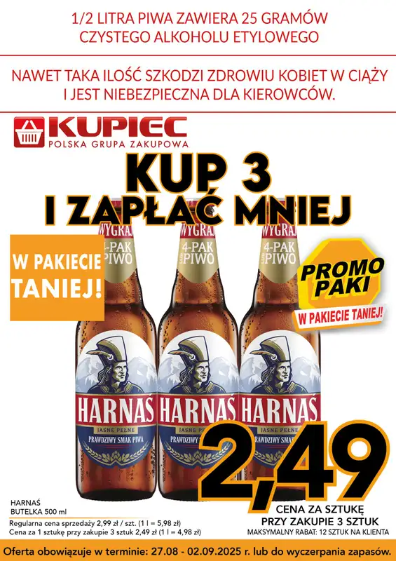 Kupiec - gazetka promocyjna Promopaki od środy 27.08 do wtorku 02.09 - strona 5