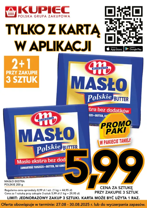Kupiec - gazetka promocyjna Promopaki od środy 27.08 do wtorku 02.09