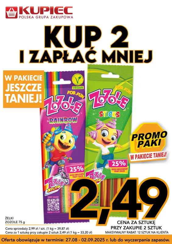 Kupiec - gazetka promocyjna Promopaki od środy 27.08 do wtorku 02.09 - strona 17