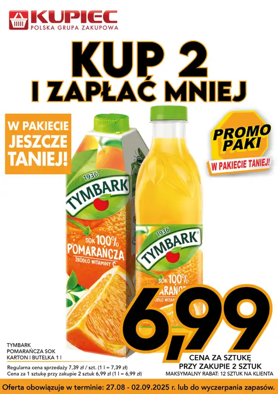 Kupiec - gazetka promocyjna Promopaki od środy 27.08 do wtorku 02.09 - strona 15