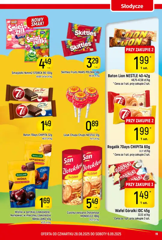 Delikatesy Piotruś Pan - gazetka promocyjna Gazetka od czwartku 28.08 do soboty 06.09 - strona 19