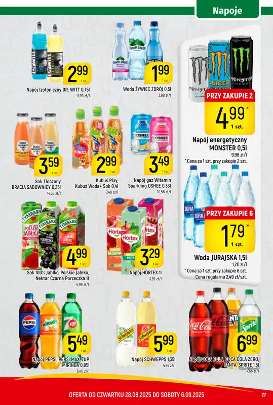 Delikatesy Piotruś Pan - gazetka promocyjna Gazetka od czwartku 28.08 do soboty 06.09 - strona 27