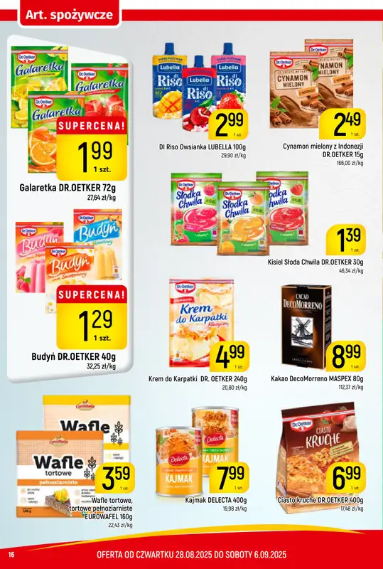 Delikatesy Piotruś Pan - gazetka promocyjna Gazetka od czwartku 28.08 do soboty 06.09 - strona 16