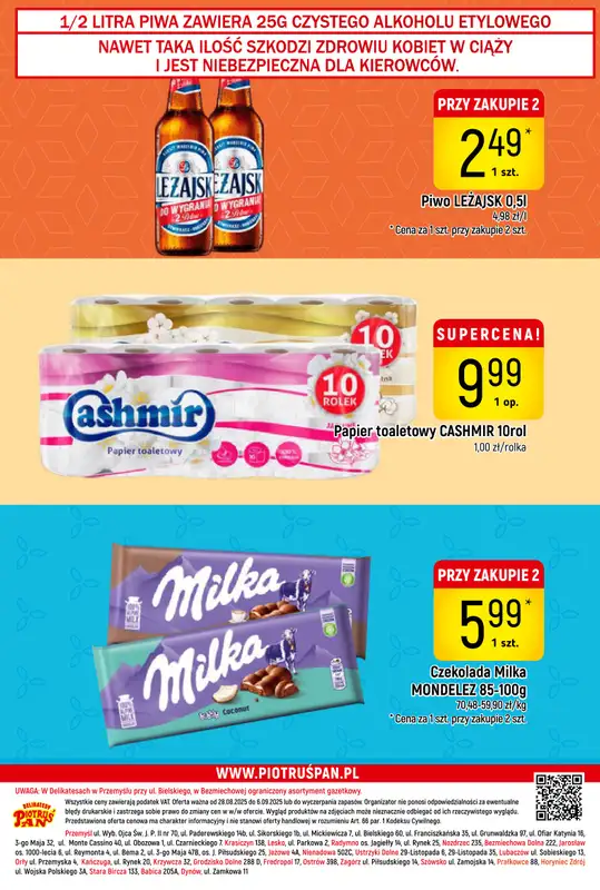 Delikatesy Piotruś Pan - gazetka promocyjna Gazetka od czwartku 28.08 do soboty 06.09 - strona 28