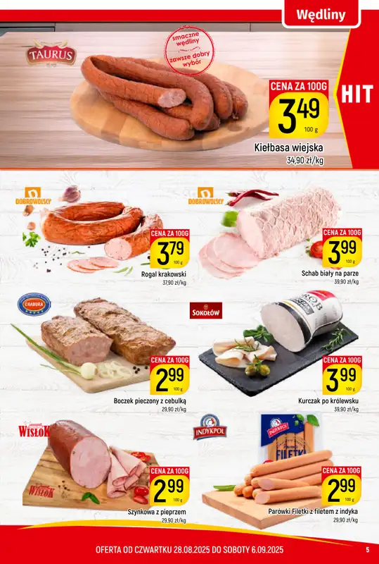 Delikatesy Piotruś Pan - gazetka promocyjna Gazetka od czwartku 28.08 do soboty 06.09 - strona 5