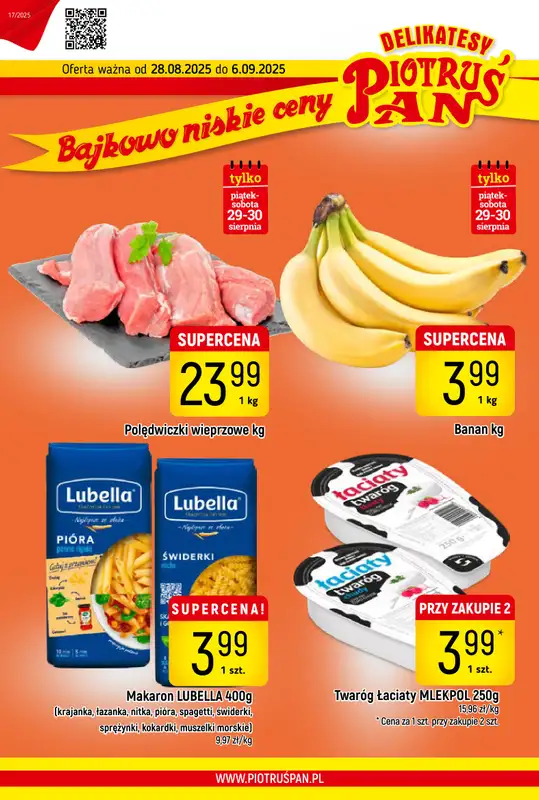 Delikatesy Piotruś Pan - gazetka promocyjna Gazetka od czwartku 28.08 do soboty 06.09