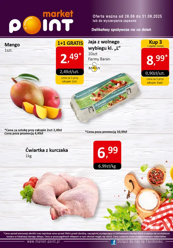 Market Point - gazetka promocyjna Promocje weekendowe od czwartku 28.08 do niedzieli 31.08