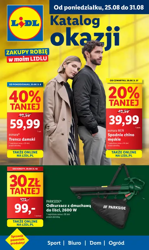 Lidl - gazetka promocyjna Katalog od poniedziałku 25.08 do niedzieli 31.08