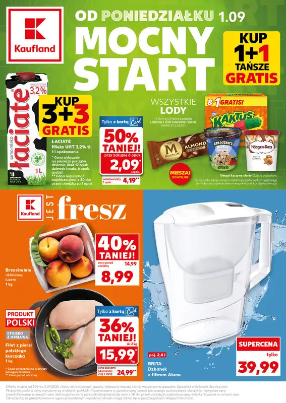 Kaufland - gazetka promocyjna Mocny Start od poniedziałku 01.09 do środy 03.09