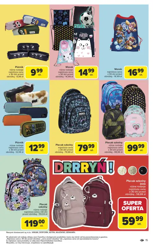 Carrefour - gazetka promocyjna Gazetka Łap super okazje od czwartku od czwartku 28.08 do środy 10.09 - strona 15