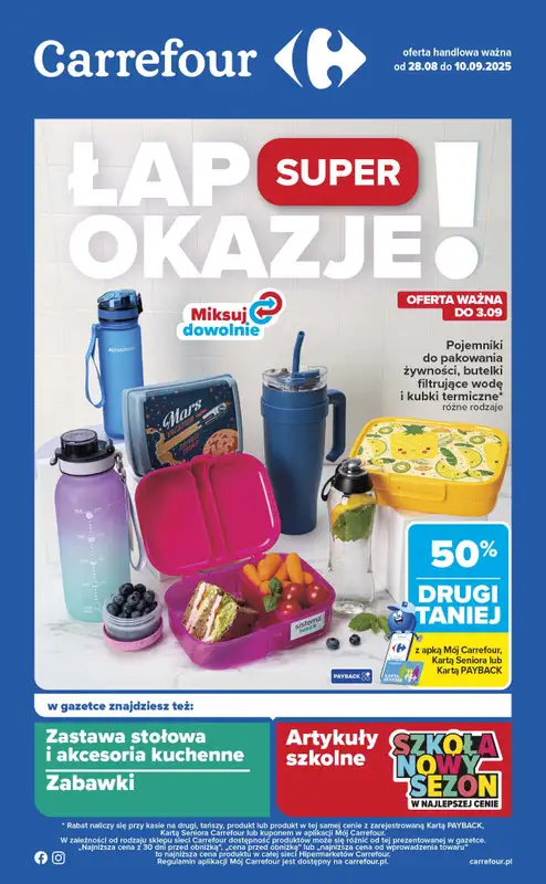 Carrefour - gazetka promocyjna Gazetka Łap super okazje od czwartku od czwartku 28.08 do środy 10.09