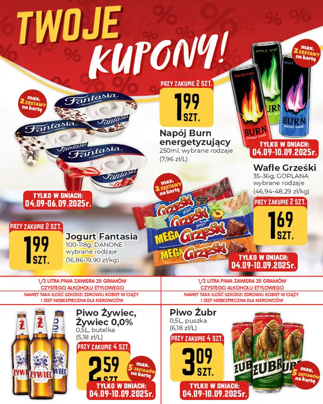 Społem Częstochowa - gazetka promocyjna Plakaty promocyjne od czwartku 04.09 do piątku 10.10