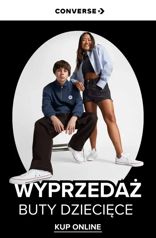 Converse - gazetka promocyjna Wyprzedaż: buty dziecięce od piątku 29.08 