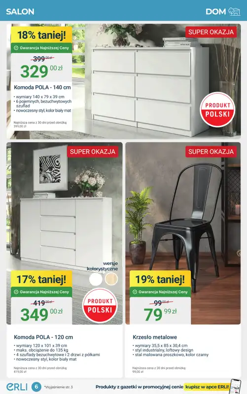 Erli - gazetka promocyjna Meble i AGD w supercenach! od poniedziałku 01.09 do niedzieli 14.09 - strona 6