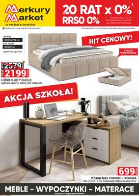 Merkury Market - gazetka promocyjna Gazetka Meble, wypoczynki, materace od poniedziałku 01.09 do wtorku 30.09