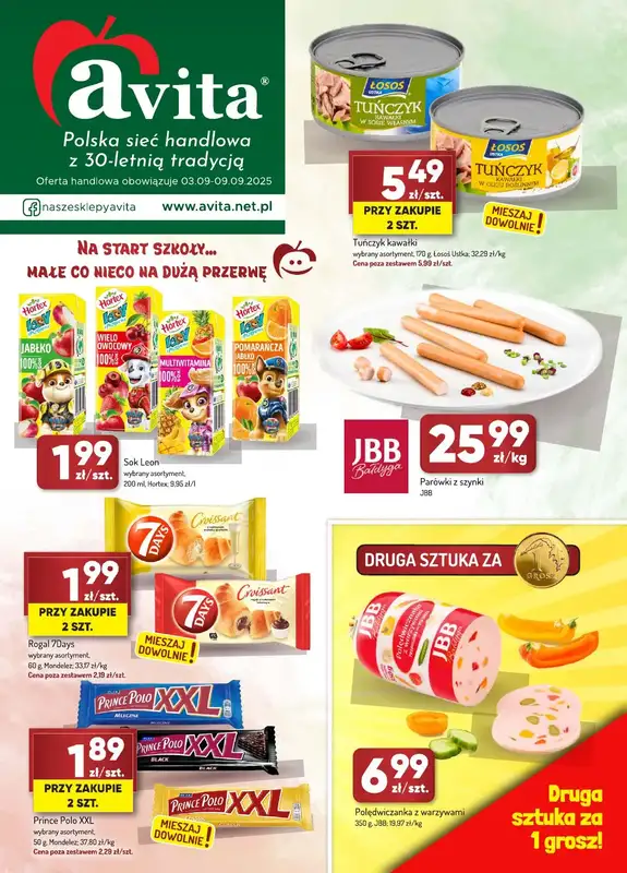 Avita - gazetka promocyjna Gazetka od środy 03.09 do wtorku 09.09