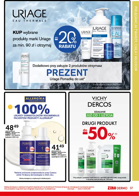 Ziko Dermo - gazetka promocyjna Jakość stworzona dla Ciebie od czwartku 04.09 do wtorku 16.09 - strona 37