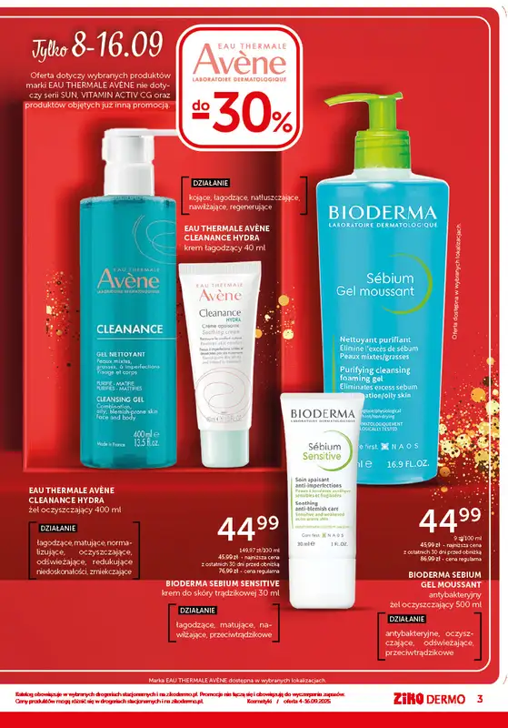 Ziko Dermo - gazetka promocyjna Jakość stworzona dla Ciebie od czwartku 04.09 do wtorku 16.09 - strona 3