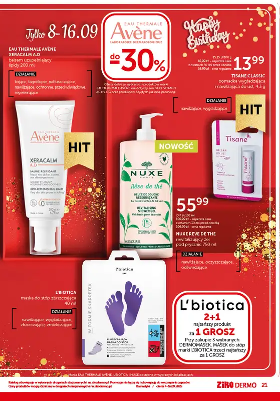 Ziko Dermo - gazetka promocyjna Jakość stworzona dla Ciebie od czwartku 04.09 do wtorku 16.09 - strona 21
