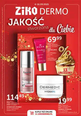 Ziko Dermo - gazetka promocyjna Jakość stworzona dla Ciebie od czwartku 04.09 do wtorku 16.09