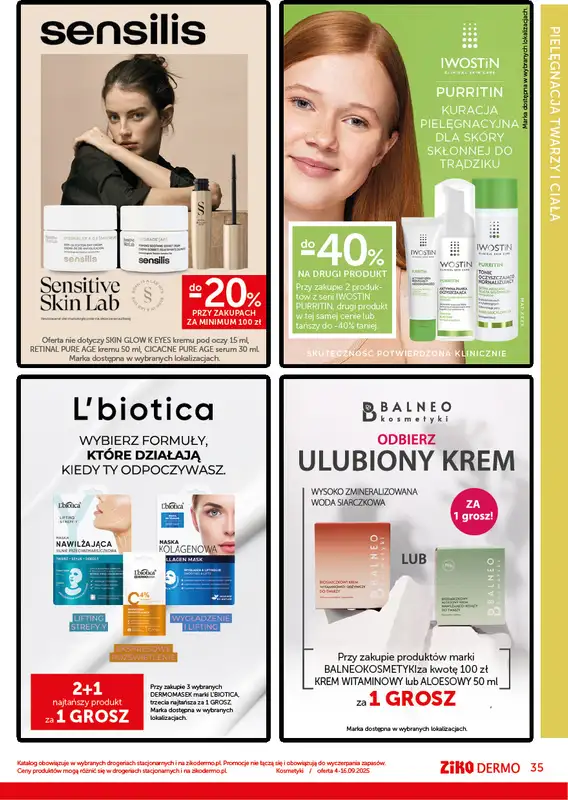 Ziko Dermo - gazetka promocyjna Jakość stworzona dla Ciebie od czwartku 04.09 do wtorku 16.09 - strona 35
