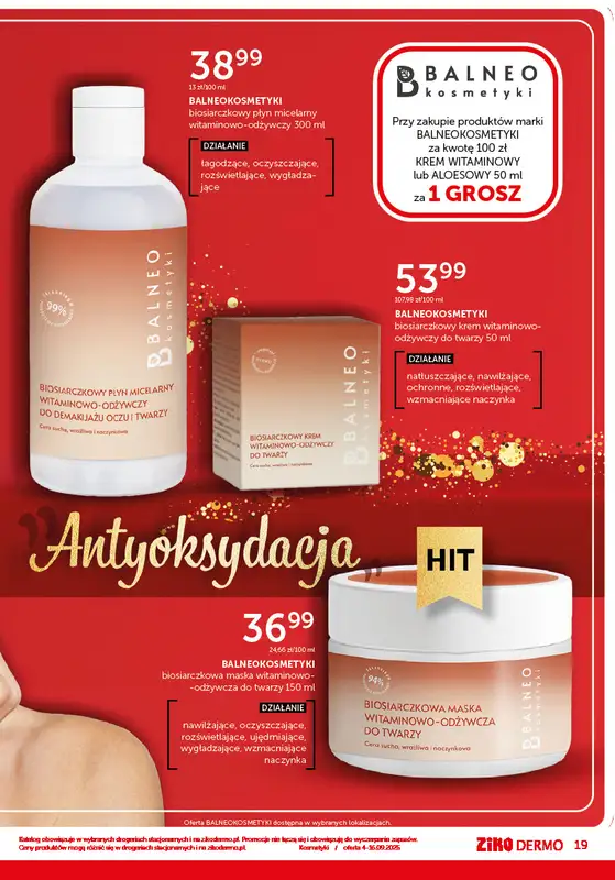 Ziko Dermo - gazetka promocyjna Jakość stworzona dla Ciebie od czwartku 04.09 do wtorku 16.09 - strona 19
