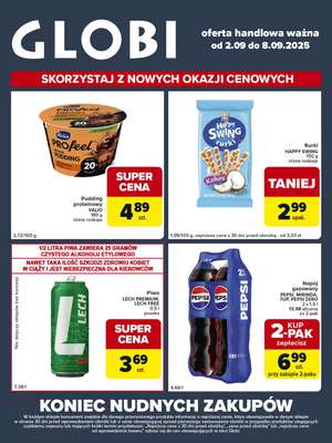Globi - gazetka promocyjna Gazetka Globi od wtorku 02.09 do poniedziałku 08.09