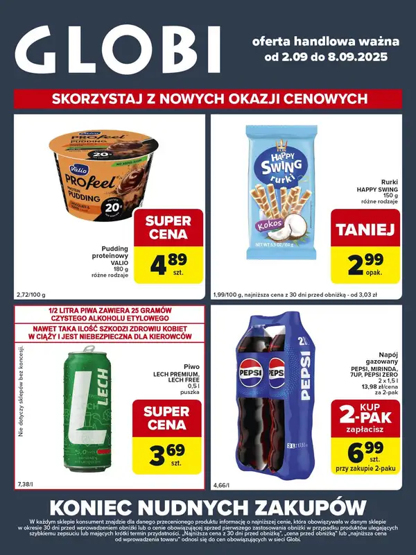 Globi - gazetka promocyjna Gazetka Globi od wtorku 02.09 do poniedziałku 08.09