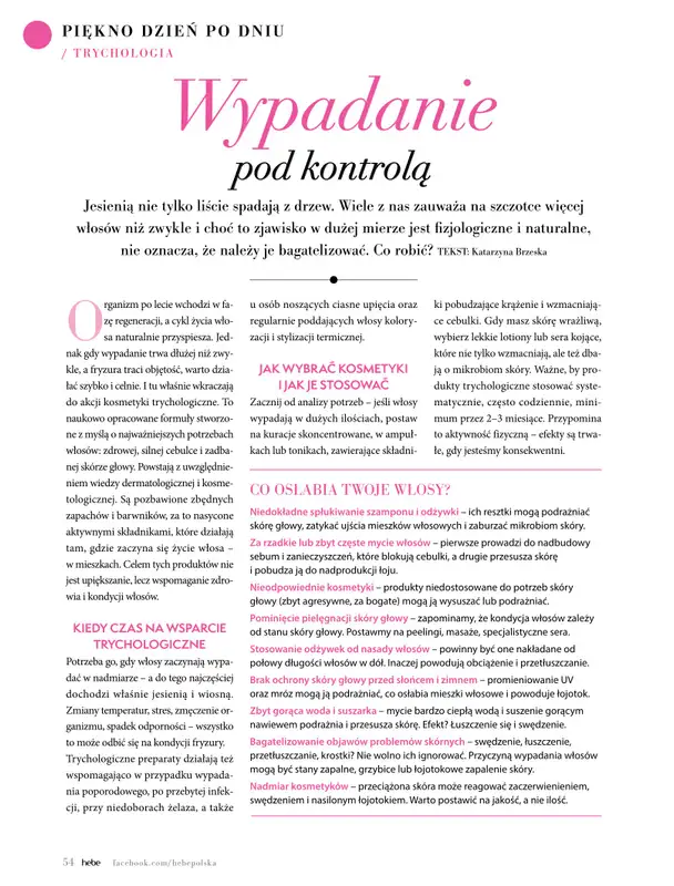 Hebe - gazetka promocyjna Magazyn Kolorami jesień się zaczyna od wtorku 02.09 do piątku 31.10 - strona 54
