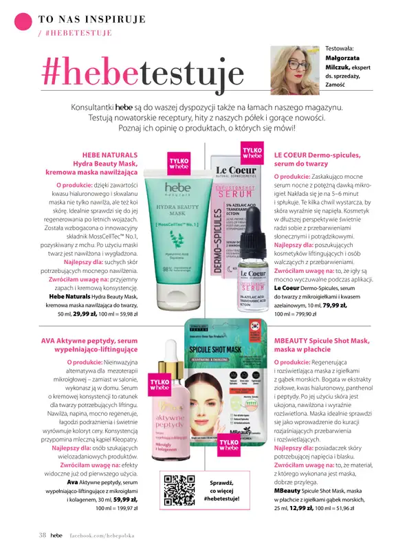 Hebe - gazetka promocyjna Magazyn Kolorami jesień się zaczyna od wtorku 02.09 do piątku 31.10 - strona 38